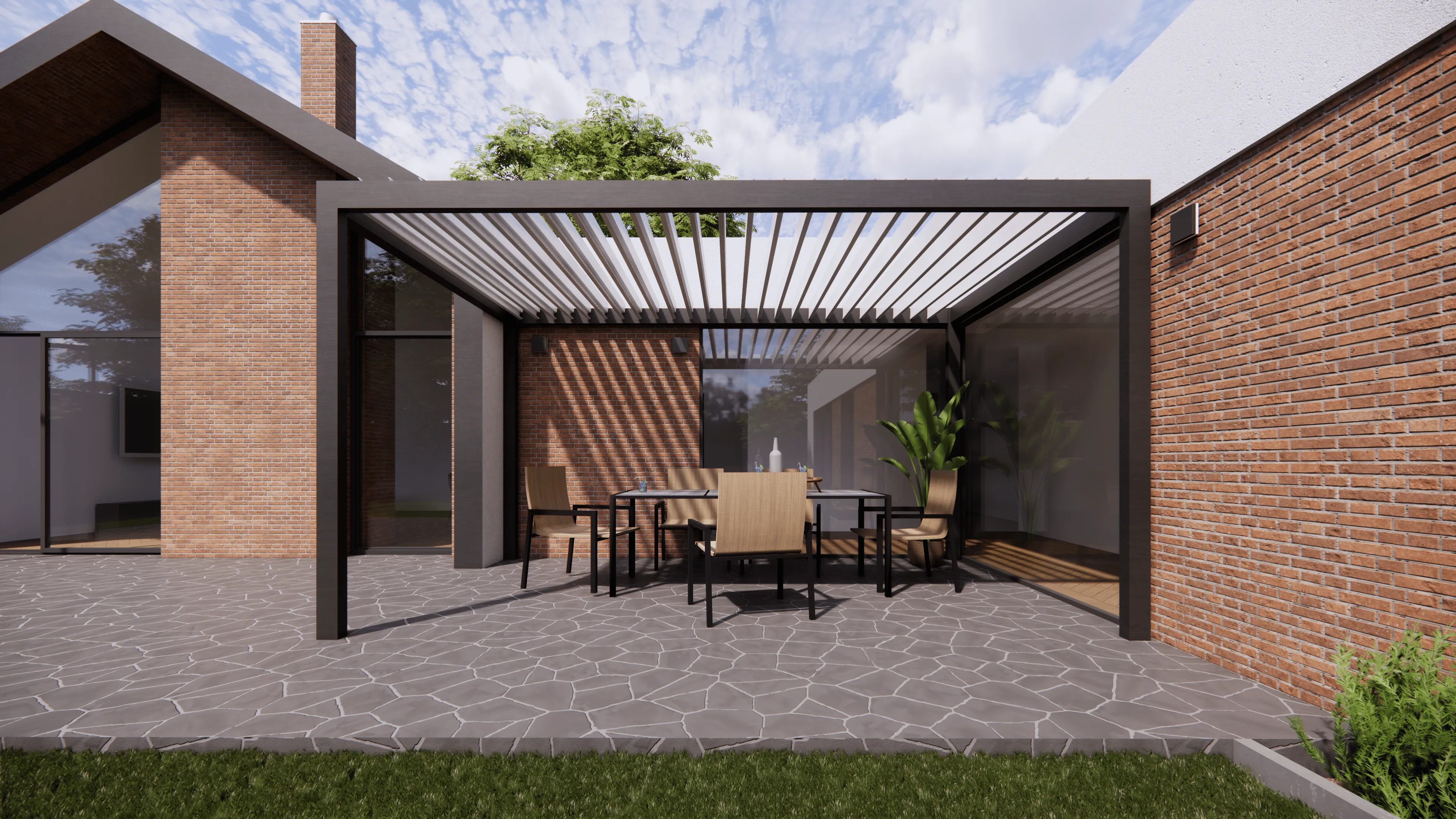 Nowoczesne pergole z aluminium